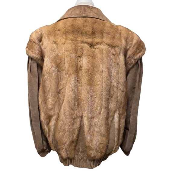 𝅺VINTAGE 1970’s Mink Fur and Suede Jacket - Picture 2 of 13